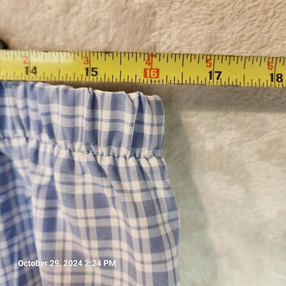 Wild Fable Women's Blue Check Elastic Waist Unlined Tie Wrap Skirt Size L NWT - Picture 5 of 9